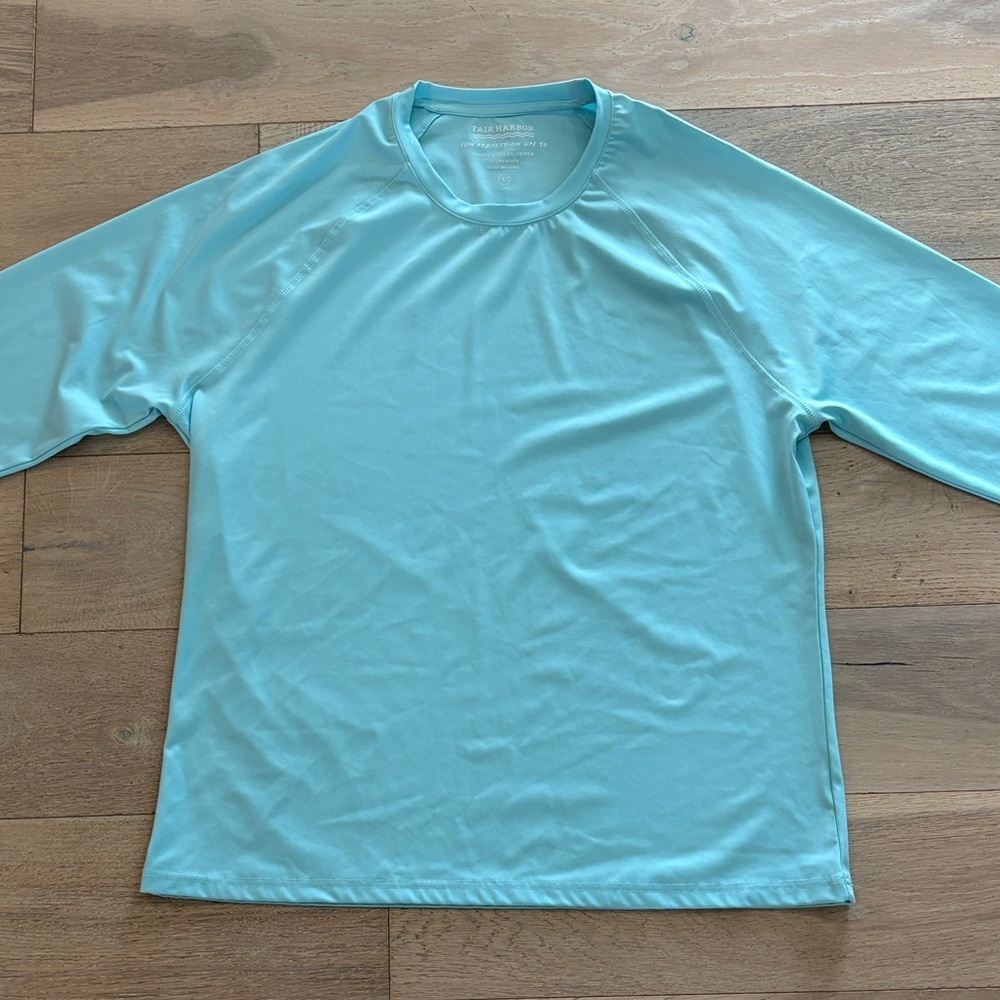Fair Harbor Light Aqua Performance Sun Tee (NWOT)